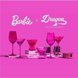Barbie Pink Martini Glasses Set of 3